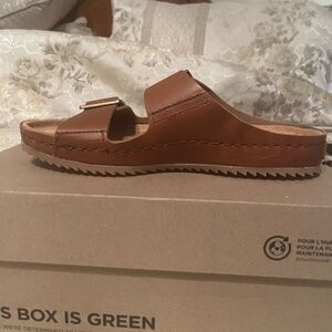 Clarks Brown Leather Sandals